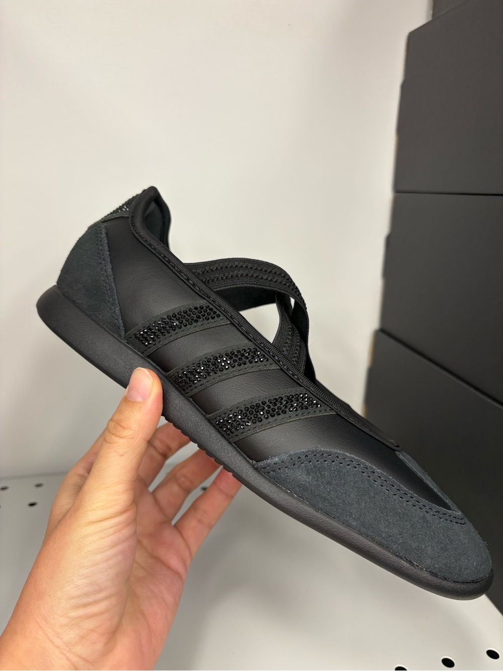 adidas Black barreada Mary Jane ballet Style Sneakers